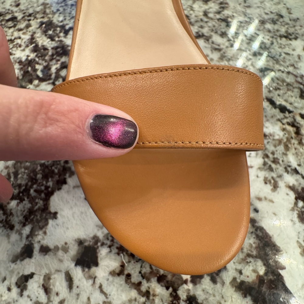 Stuart Weitzman Tan Wedge Sandals - Picture 8 of 8